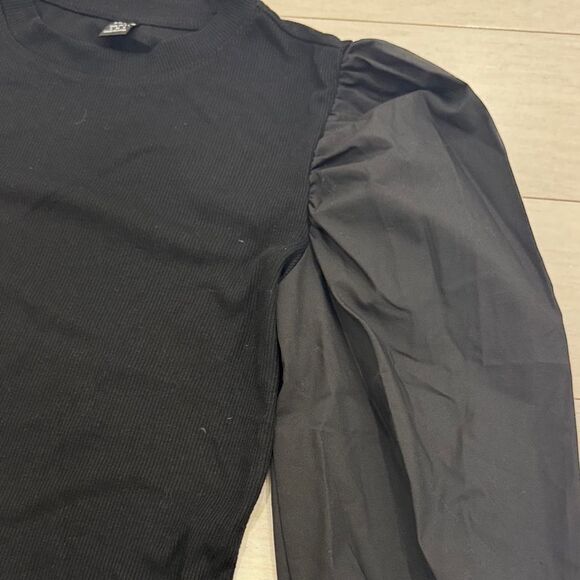 SHEIN Elegant Black Puff Sleeve Top - Picture 5 of 6